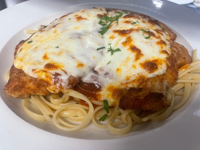 Veal Parmesan Dinner w/ Pasta.