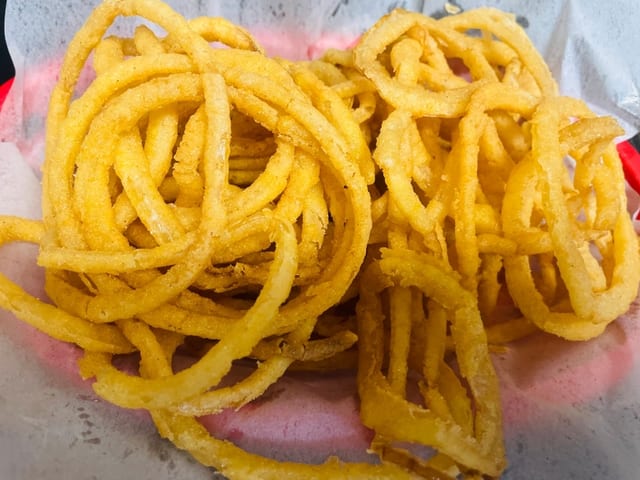 Basket of Onion Rings.