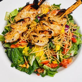 Shrimp Island Skewer Salad